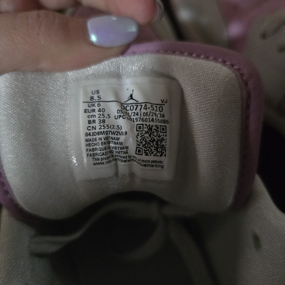 Jordan Purple and White Sneakers - Picture 3 of 3